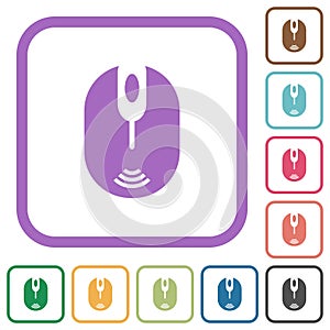 Wireless computer mouse simple icons
