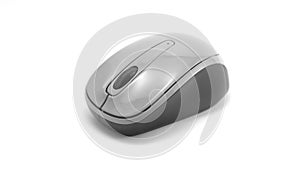 Wireless computer mouse on white background
