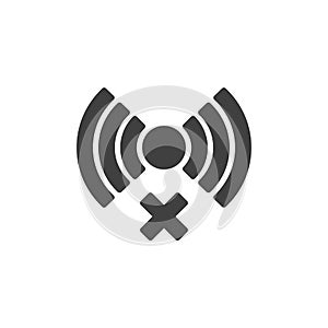 Wireless connection failed vector icon