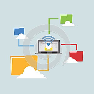 Wireless connection. File Sharing. File management
