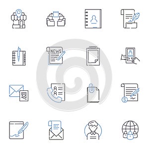 Wireless connection line icons collection. Wi-Fi, Bluetooth, Hotspot, Signal, Nerk, Router, Antenna vector and linear