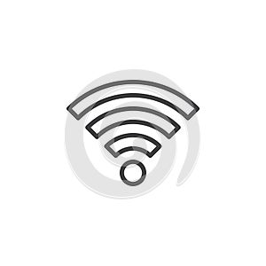 Wireless connection outline icon