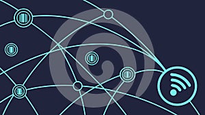 Wireless Connectivity & Smart Home Network, vector design Generative AI