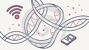 Wireless Data Connection: Abstract Tech Network Design, vector design Generative AI