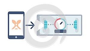 Wireless Data Synchronization. Phone to Device Connectivity. vector design Generative AI