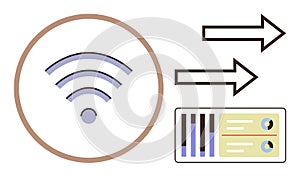 Wireless Data Transfer with Analytics Visualization and Connectivity Signals