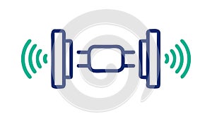 Wireless Data Transfer Network Connectivity, Modern Tech, vector design Generative AI