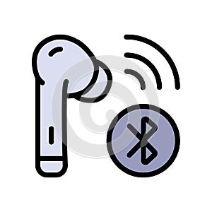 Wireless earphones icon. wireless headphones vector icon for web design isolated on white background