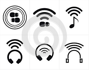 Wireless Headphones and Earbud Icons