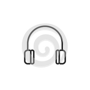 Wireless headphones line icon