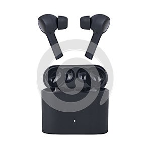 Wireless headphones on a white background