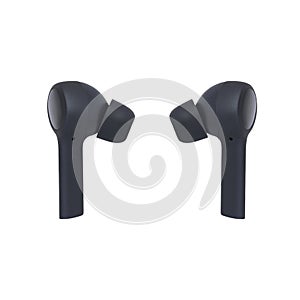 Wireless headphones on a white background