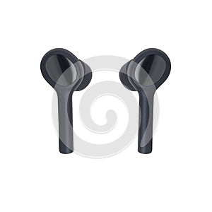 Wireless headphones on a white background