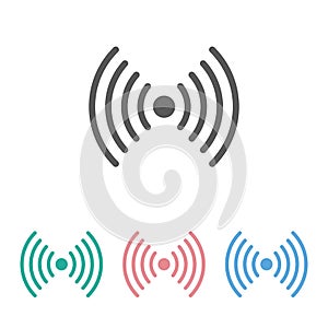 Wireless icon, wifi, antenna, internet, broadcast