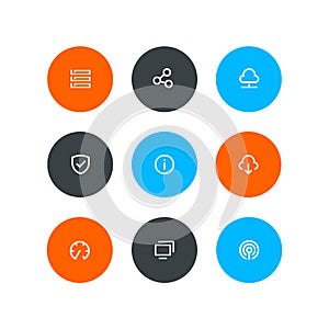 Wireless icons. Flat style