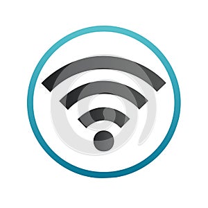 Wireless internet icon, digital technology signal, modern network connection, communications, connectivity symbol