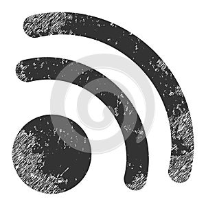 Wireless Internet Point Grunge Icon Symbol