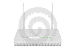 Wireless internet router, front view. 3D rendering