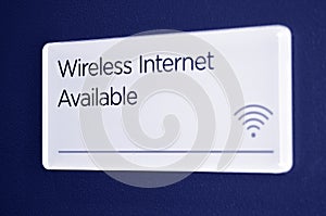 Wireless internet sign and symbol