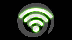 Wireless Internet Signal Icon Glowing