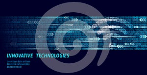 Wireless internet wifi connection. Big data binary code flow numbers. Global network high speed innovation connection