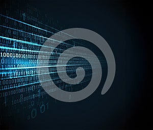 Wireless internet wifi connection. Big data binary code flow numbers. Global network, high speed connection, data rate technology