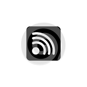 Wireless Internet WiFi, Social RSS Flat Vector Icon