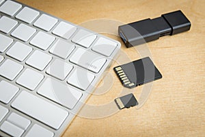 Wireless keyboard delete button and memory storages