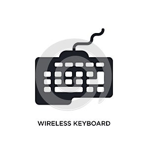 wireless keyboard isolated icon. simple element illustration from ultimate glyphicons concept icons. wireless keyboard editable photo