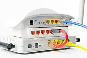 Wireless modem router network hub