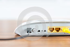 Wireless modem router network hub with cable connect