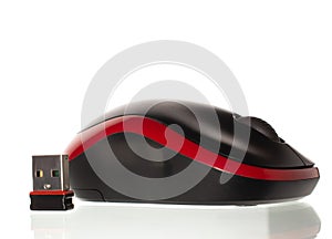 wireless mouse with blue tooth. isolated on white background