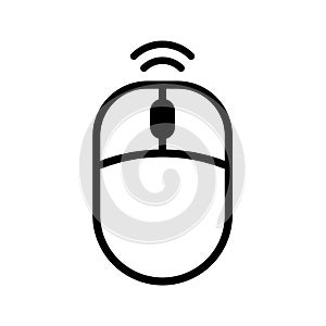 Wireless mouse icon flat vector illustration design