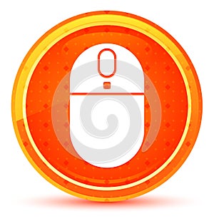 Wireless mouse icon natural orange round button