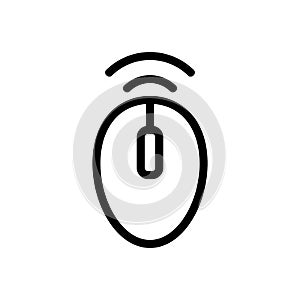 Wireless mouse icon vector. Isolated contour symbol illustration