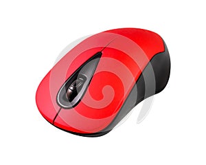 Wireless mouse isolated on white background. Computer accessory or hardware for your design. Clipping paths object