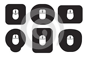 wireless mouse and mouse pad icon design vector flat isolated illustration