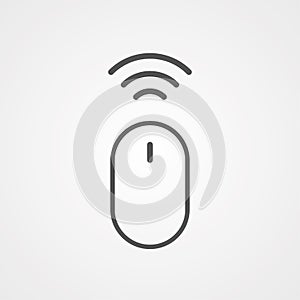 Wireless mouse vector icon sign symbol