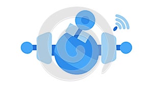 Wireless Network: Digital Connectivity Cloud Communication, vector design Generative AI