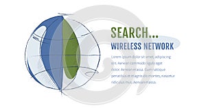 Wireless network Global wireless internet connection vector picture