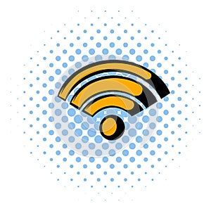 Wireless network icon, comics style