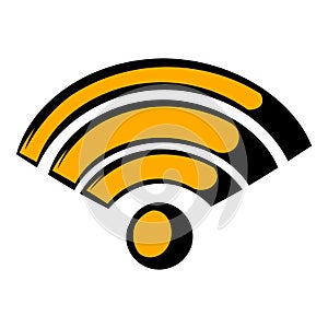 Wireless network icon, icon cartoon