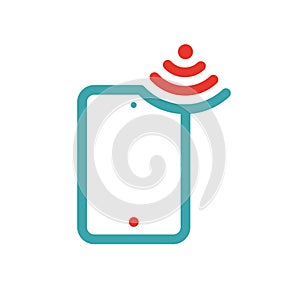 Wireless network icon on tablet pc laptop vector illustration.