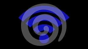 Wireless network icon. Wi-Fi symbol