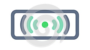 Wireless network signal, symbolizing connectivity and digital communication, vector design Generative AI