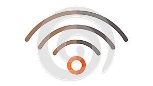Wireless Network Signal: WiFi, Internet Connection, Digital Data, vector design Generative AI