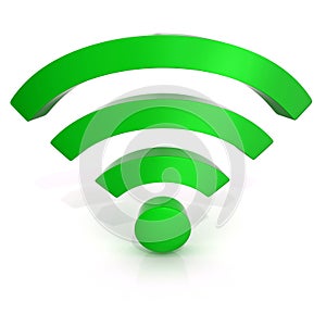 Wireless network symbol. Front view