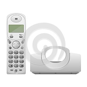 Wireless phone with cradle