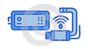 Wireless Power Data: Seamless Connectivity, vector design Generative AI