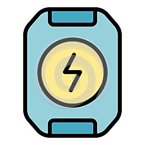 Wireless powerbank icon vector flat